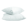 Ensemble de 2 taies d'oreiller 50x80 cm en coton blanc avec fermeture éclair Dallas Remises