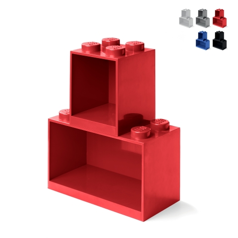 Étagères modulaires empilables LEGO Brick Shelf Set 4+8 Promotion