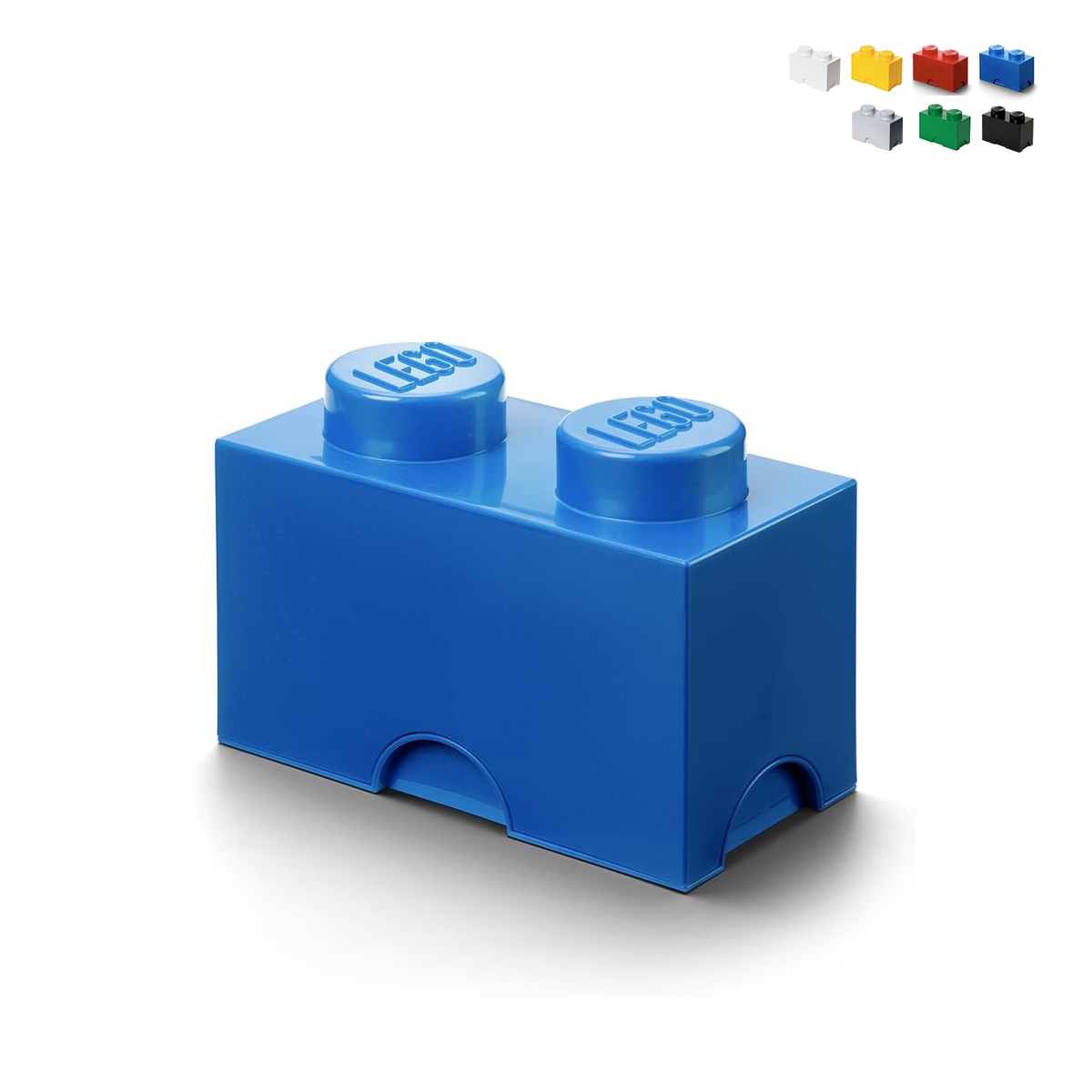 Boîte rectangulaire empilable style LEGO Brick 2 plots Boîte rectangulaire empilable style LEGO Brick 2 plots