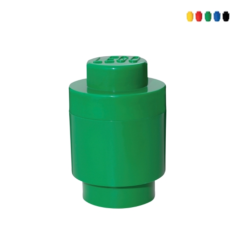 Boîte cylindrique empilable LEGO Brick 1 bouton Promotion