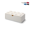 Boîte en forme de brique avec tiroir LEGO Desk Drawer 8 plots Promotion