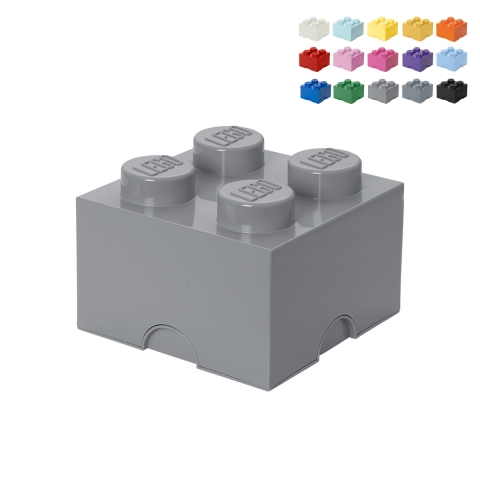 Conteneur carré empilable LEGO Brick 4 boutons Promotion