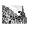 Impression d'art sur toile noir et blanc Metropolitain Paris Pangea Images Offre