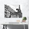 Impression d'art sur toile noir et blanc Metropolitain Paris Pangea Images Vente