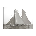 Impression en noir et blanc sur toile voilier Columbia & Shamrock 1901 Promotion