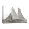 Impression en noir et blanc sur toile voilier Columbia & Shamrock 1901 Promotion