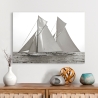 Impression en noir et blanc sur toile voilier Columbia & Shamrock 1901 Vente