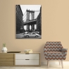 Impression sur toile noir et blanc By the Manhattan Bridge Gasoline Images Vente