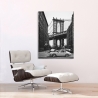 Impression sur toile noir et blanc By the Manhattan Bridge Gasoline Images Remises