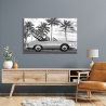 Tableau noir et blanc sur toile California Julian Lauren Vente