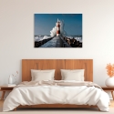 Tableau photo impression sur toile Lighthouse in the Mediterranean Sea Remises