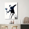 Impression sur toile tableau street art moderne Message de Paix Banksy Remises
