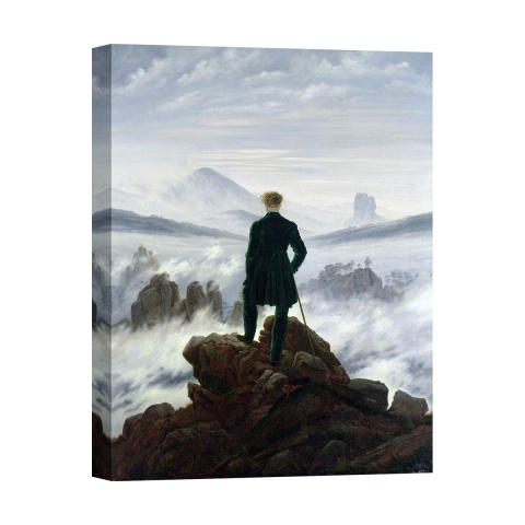 Tableau impression sur toile "Viandante sul mare di nebbia" Caspar David Friedrich Promotion