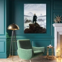 Tableau impression sur toile "Viandante sul mare di nebbia" Caspar David Friedrich Vente