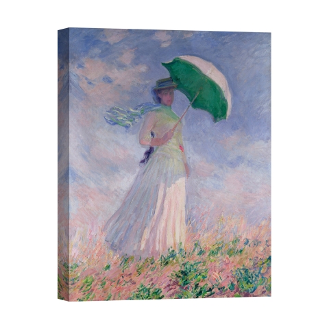 Tableau toile imprimée Femme avec ombrelle Claude Monet Promotion