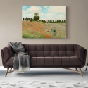 Tableau impressionniste sur toile Champ de coquelicots de Claude Monet Remises