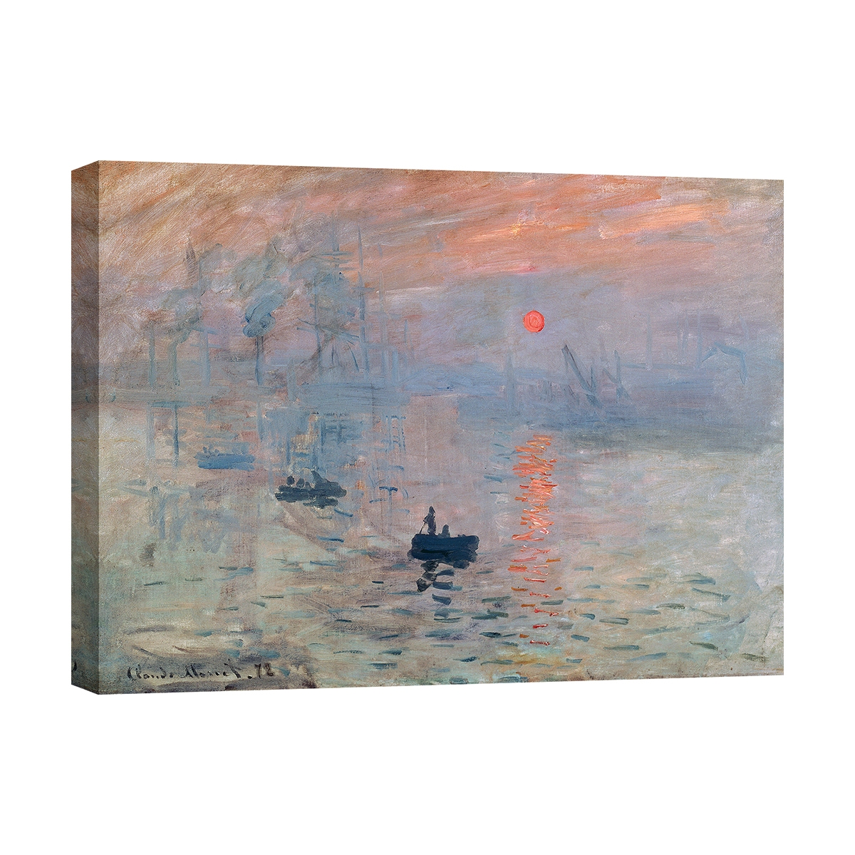 Tableau sur toile "Impression au soleil levant" de Claude Monet Promotion Tableau sur toile "Impression au soleil levant" de Claude Monet Promotion