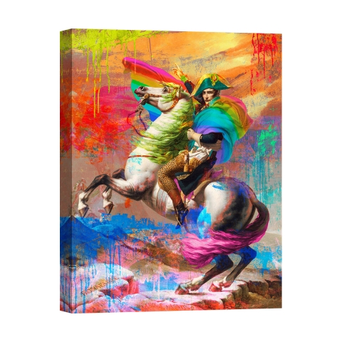 Tableau moderne pop art sur toile Napoleon 2.0 par Eric Chestier Promotion