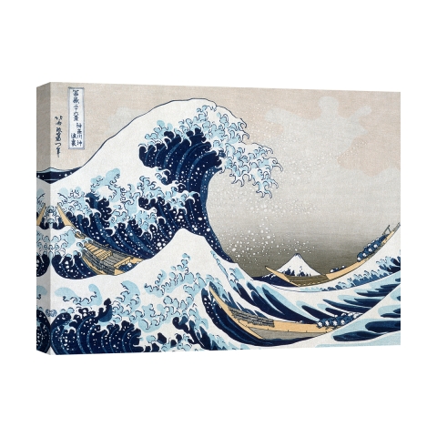 Tableau impression sur toile The Great Wave off Kanagawa Hokusai Grande Vague Promotion