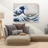 Tableau impression sur toile The Great Wave off Kanagawa Hokusai Grande Vague Remises