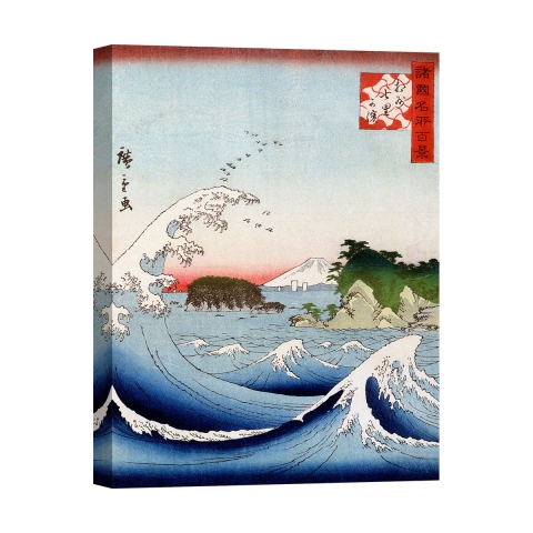 Impression sur toile paysage montagne et mer Monte Fuji Hokusai Kanagawa Promotion