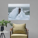 Tableau sur toile Faraglione sous tempête Phare de Kéréon Jean Guichard Remises
