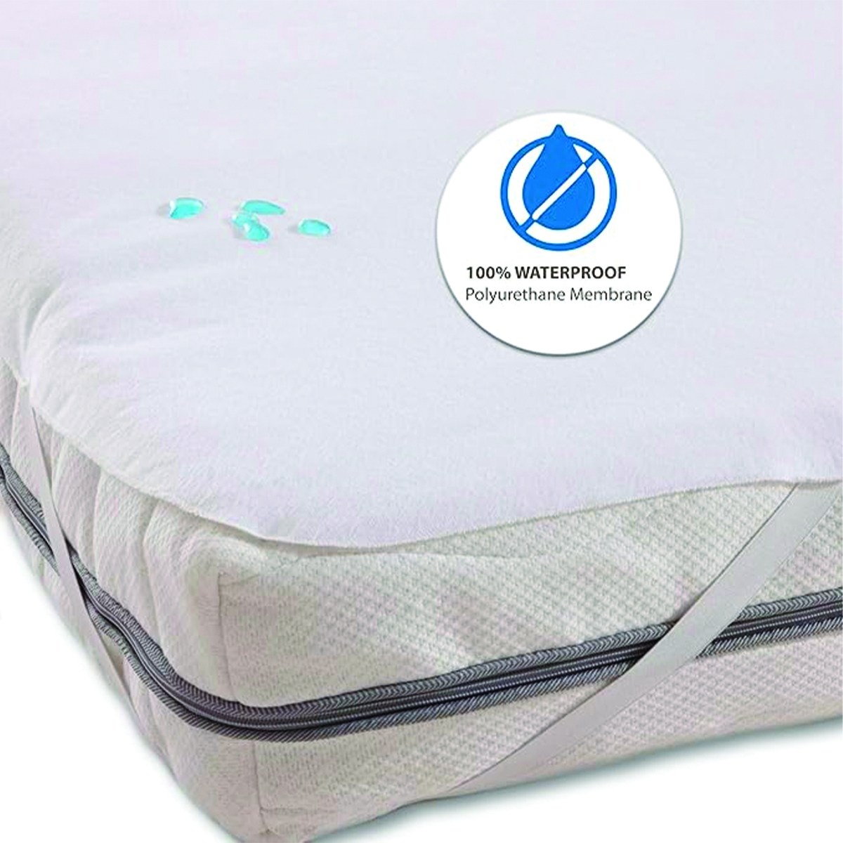 Protège-matelas imperméable pour lit double 160x200cm Huston Promotion