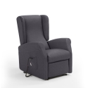 Fauteuil relax en tissu 2 moteurs avec roues et fonction élévatrice Trilly Remises