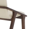 Ensemble de 2 chaises de salle à manger design moderne en bois et similicuir beige Hays Remises