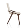 Ensemble de 2 chaises de salle à manger design moderne en bois et similicuir beige Hays Réductions