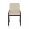 Ensemble de 2 chaises de salle à manger design moderne en bois et similicuir beige Hays Catalogue