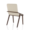 Ensemble de 2 chaises de salle à manger design moderne en bois et similicuir beige Hays Choix