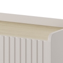 Buffet haut 4 portes rainurées séjour beige Bitter Catalogue