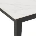 Table à manger extensible moderne 90x160-400 effet marbre Harper Offre