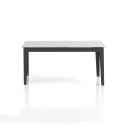 Table à manger extensible moderne 90x160-400 effet marbre Harper Remises