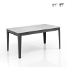 Table à manger extensible moderne 90x160-400 effet marbre Harper Promotion
