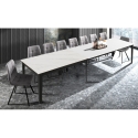 Table à manger extensible moderne 90x160-400 effet marbre Harper Vente