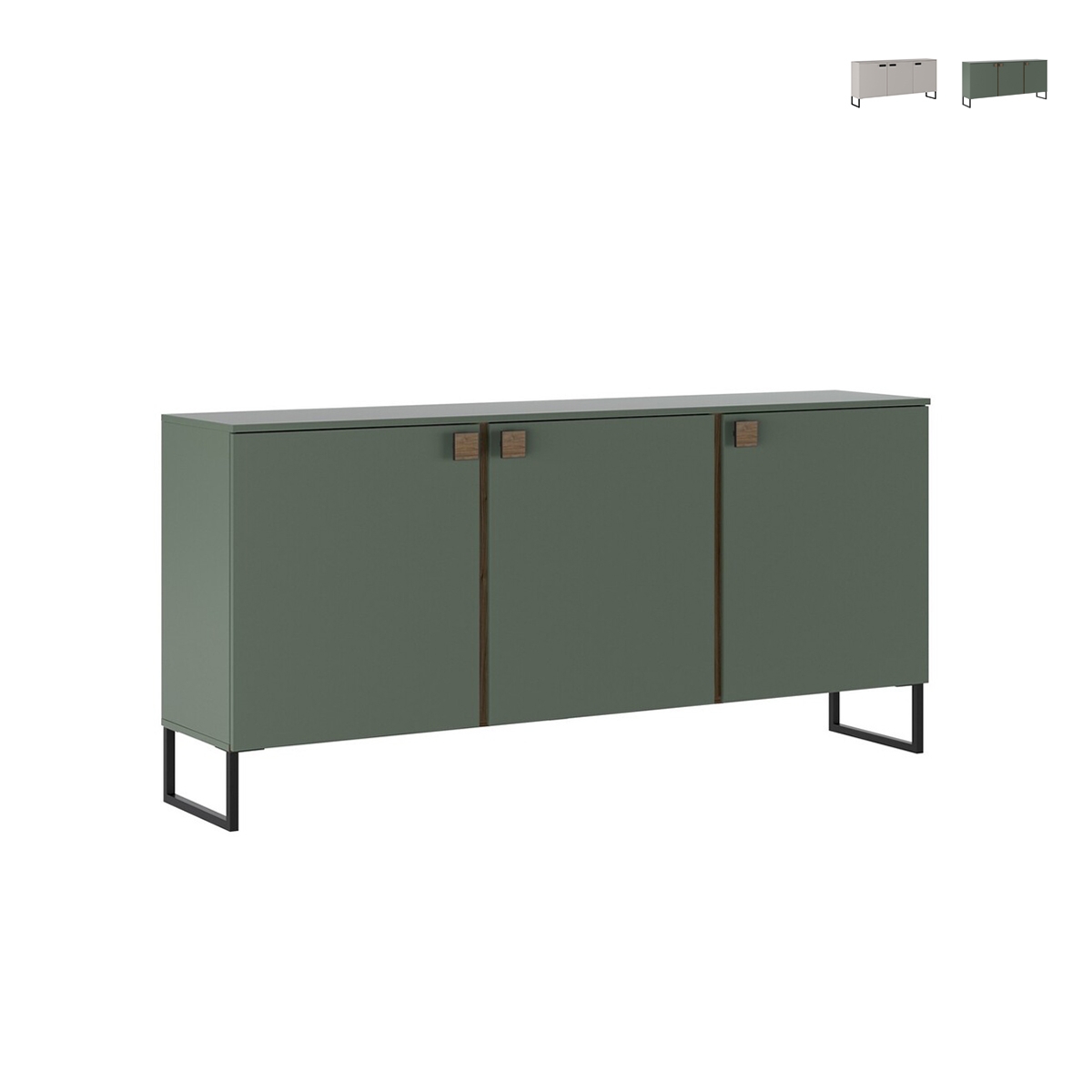 Buffet salon cuisine 3 portes 184x40x90cm design contemporain Madrid