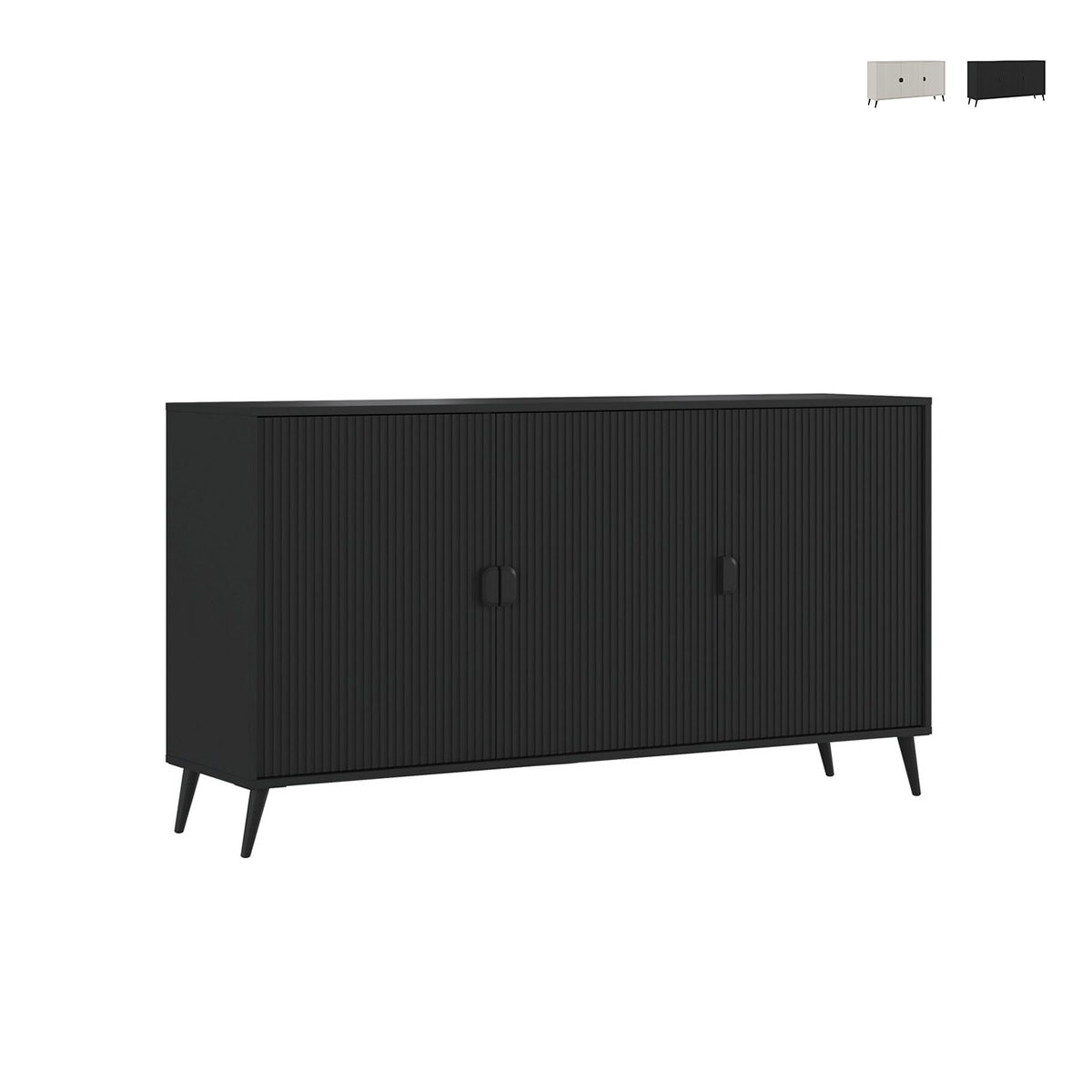 Buffet moderne 3 portes battantes 153x88x49cm Danielle