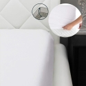 Drap-housse pour lit double 160x200cm coton blanc Toronto Vente