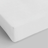 Drap-housse pour lit double 160x200cm coton blanc Toronto Promotion