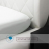 Drap-housse pour lit double 160x200cm coton blanc Toronto Offre