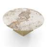 Table à manger design extensible effet marbre 160x160x75 Arvin Onice Caractéristiques