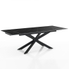Table extensible 90x160-220 pieds croisés effet marbre Ward Marble Offre
