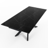 Table extensible 90x160-220 pieds croisés effet marbre Ward Marble Réductions
