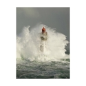 Tableau sur toile avec phare dans les vagues La Jument Jean Guichard Offre