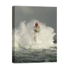 Tableau sur toile avec phare dans les vagues La Jument Jean Guichard Promotion