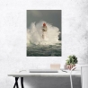 Tableau sur toile avec phare dans les vagues La Jument Jean Guichard Vente