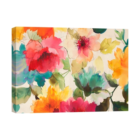 Tableau imprimé floral sur toile canvas Harmonic Spring Kelly Parr Promotion