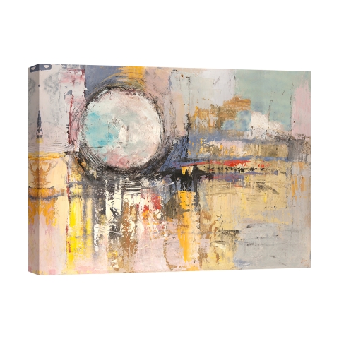 Tableau abstrait coloré impression sur toile moderne Tramonto di luna Lucas Promotion